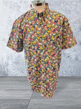RSVLTS Disney Sz XL Disney Afternoon Mickey And Friends Kunuflex Button Shirt